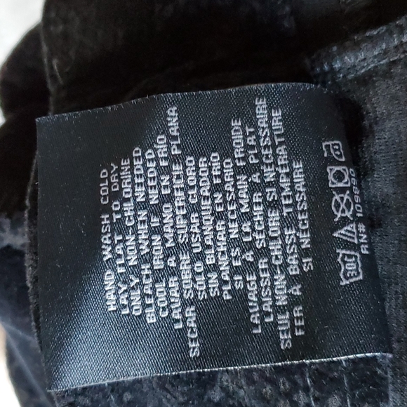 Seven 7 Black Velvet Jaquard Textured Pants Size 10 nwt - Picture 10 of 11